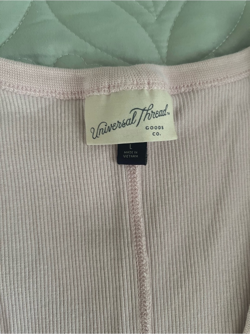 Universal Thread Ribbed Bandeau Top - Pale Pink